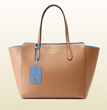 Authentic Gucci Swing Medium Tote Bag 354397 Rose Beige